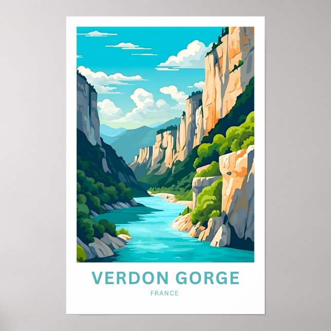 Verdon Gorge France Viagem Impressão (Frente)