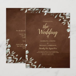 Verdura Marrom Casamento Outono Inverno