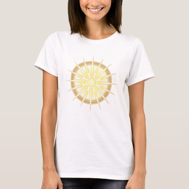 Vergina Sun Flores, Camiseta de Folha Longa (Frente)