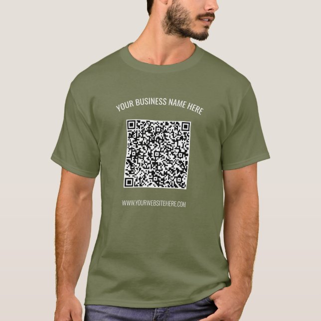 Verificação de código QR e T-Shirt comercial de te (Frente)