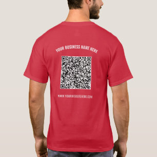 Verificação de código QR e T-Shirt comercial de te