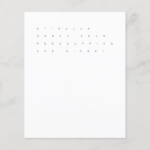 verificação de estímulo de quatro panfletos reexis