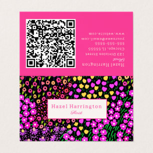 Verificável de Cartão de visita de código QR flora