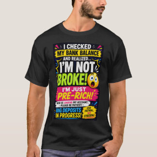 Verifiquei o saldo bancário da minha camiseta