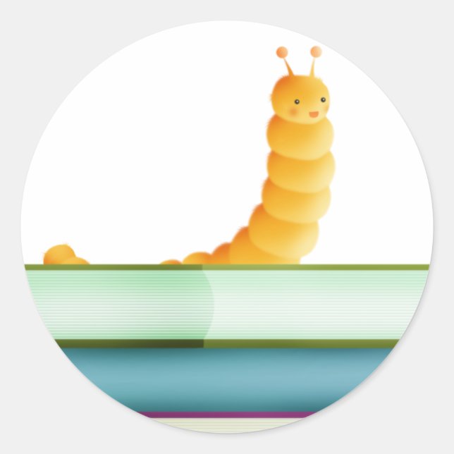 Verme do Livro - adesivos (Frente)