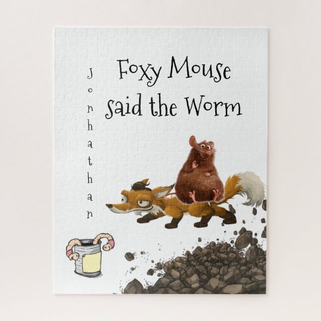 Verme do Rato de Raposa Branca de quebra-cabeça (Vertical)