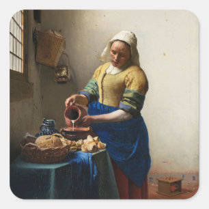 Vermeer as etiquetas do Milkmaid
