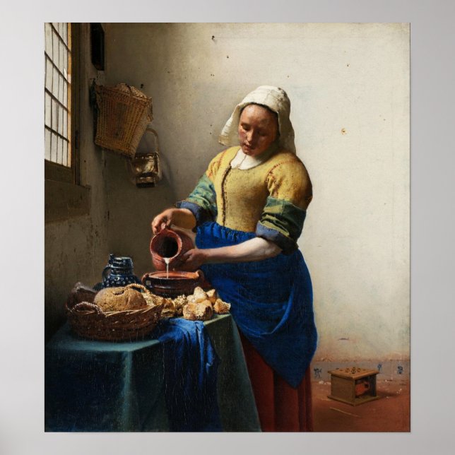 Vermeer O Poster Da Milkmaid (Frente)