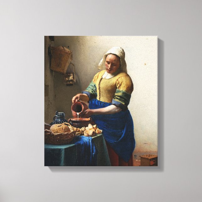 Vermeer O Quebra De Canvas Da Milkmaid (Frente)
