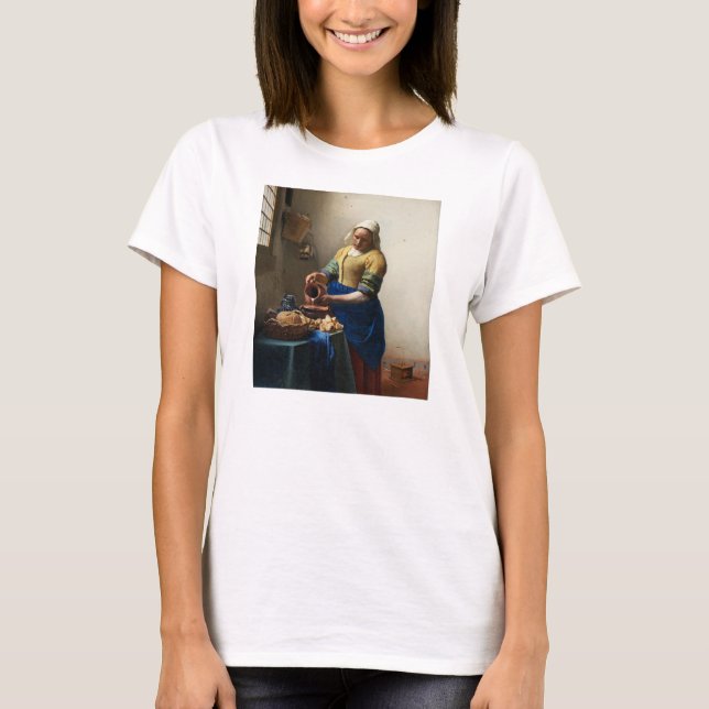 Vermeer o t-shirt do Milkmaid (Frente)