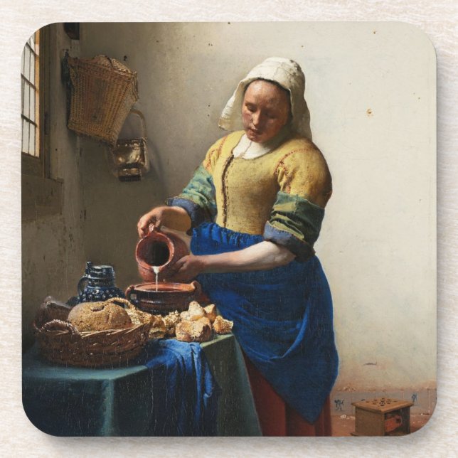 Vermeer The Milkmaid Porta copos (Frente)