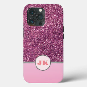 Vermelhidão Rosa Elegante Monograma personalizado