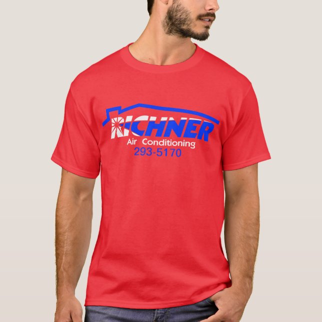 Vermelho 1 do t-shirt do ar de Richner (Frente)