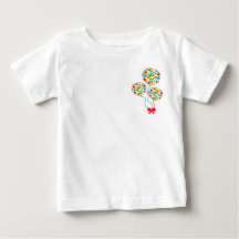 Vermelho, assustador, camiseta de balão infantil