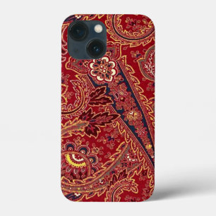 Vermelho, Azul, Amarelo e Branco Paisley Floral Vi