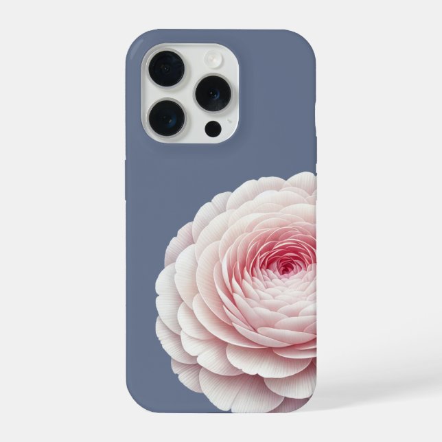 Vermelho Azul Ardósia Romântico Floral (Verso)