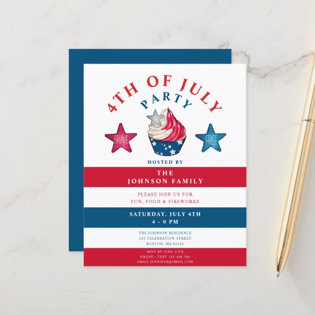 Vermelho Branco E Azuis, Cuja Cor Estiça, 4 De Jul (Frente/Verso In Situ)