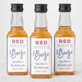 Vermelho Branco e Bebida Favor de Festa de Despedi