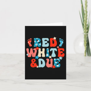 Vermelho Branco E Devido Anúncio de Gravidez 4 de