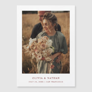 Vermelho branco e escuro   Foto magnética Salvar a