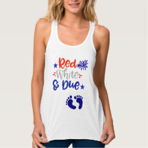 Vermelho Branco e Vencimento 4 de julho Camisa de