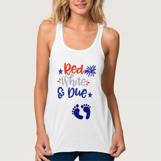 Vermelho Branco e Vencimento 4 de julho Camisa de  (Frente)