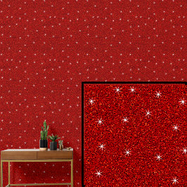 Vermelho Brilhante com estrelas cintilantes