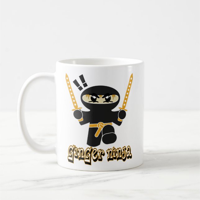 Vermelho-cabeça do ginga da caneca de café de (Esquerda)