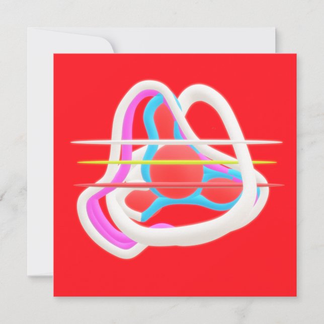 Vermelho com design surreal abstrato em cores boni (Frente)