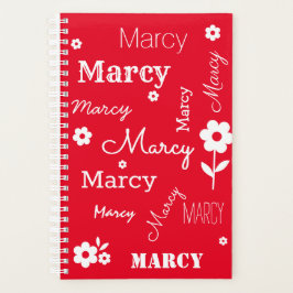 Vermelho com Flores Brancas, Planejador de Nomes P