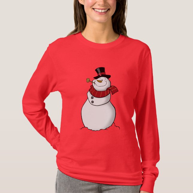 Vermelho da camisa do boneco de neve (Frente)