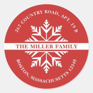 Vermelho da etiqueta do endereço do remetente do