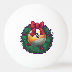 vermelho da grinalda do Natal de 9 bolas