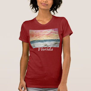 vermelho das senhoras da camisa da praia t,