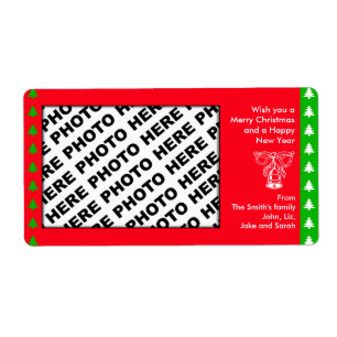 Vermelho de célula de etiqueta de fotos da famíl