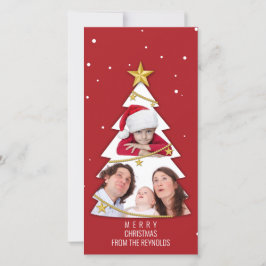 Vermelho de Colagem de Fotos da Árvore de Natal Mo