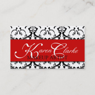 Vermelho do damasco do cartão de visita do