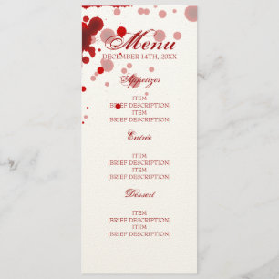 Vermelho do sangue da falsificação do menu do