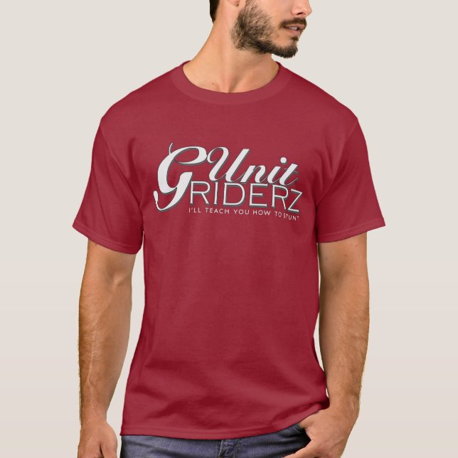 Vermelho do t-shirt do logotipo de Riderz da (Frente)