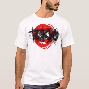 Vermelho do t-shirt do risco de Tokyo