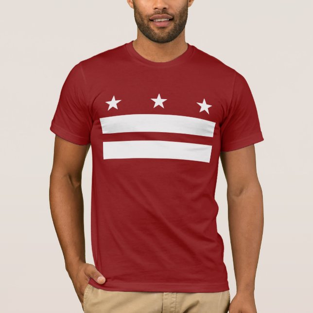 Vermelho do t-shirt do Washington DC (Frente)