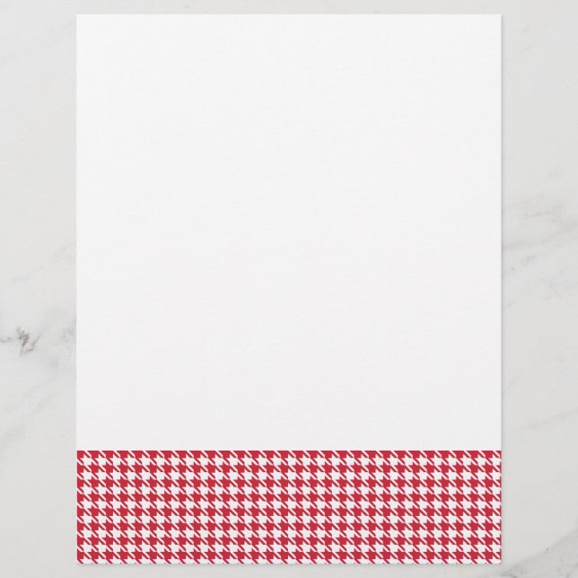 Vermelho e Branco da Houndstooth (Frente)