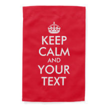 Vermelho e Branco Manter Calmo e Texto