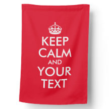 Vermelho e Branco Manter Calmo e Texto