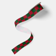 Vermelho e Verde Clássico Natal Xadrez Impressão