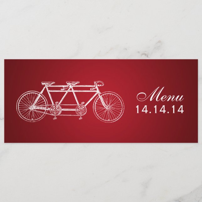 Vermelho em tandem da bicicleta do menu simples do (Frente)