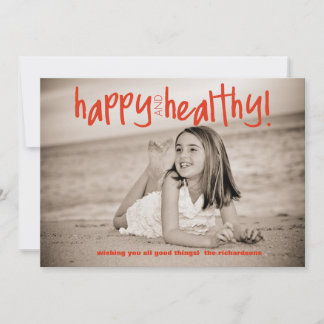 Vermelho feliz e saudável com foto traseira