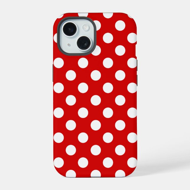 Vermelho Flashy Com Padrão De Bolinhas Branca Femi (Verso)