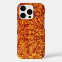 Vermelho Floral e Amarelo Dourado Wm Morris