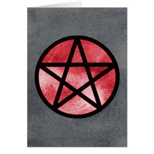 Vermelho no cartão preto do Pentacle